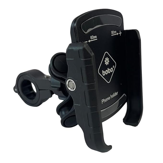 BOBO BM4 PRO Plus Jaw-Grip Mobile Holder – Waterproof Phone Mount with PRO Plus Vibration Damper for Bike, Motorcycle & Scooter